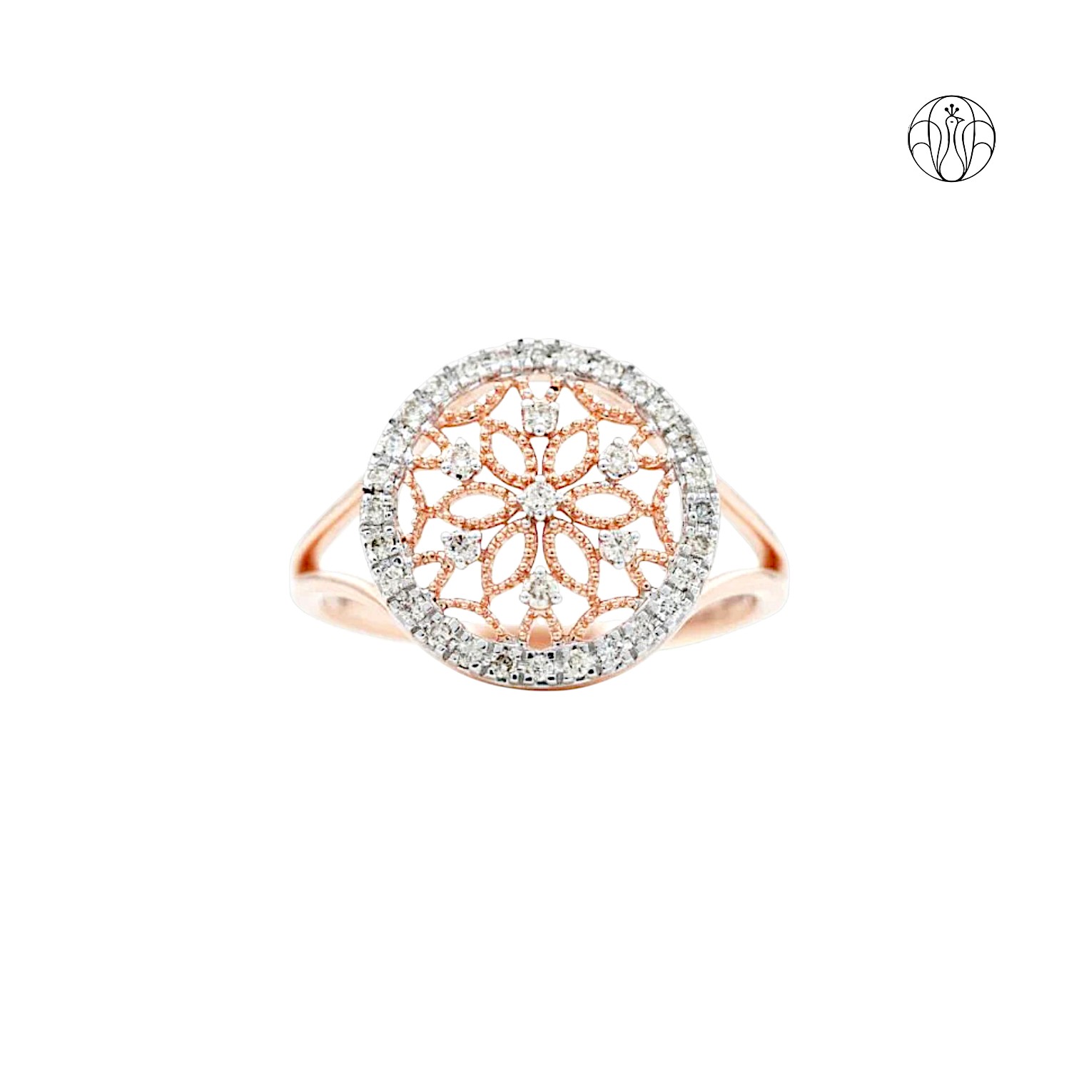Aarohi Grace(CI. Zaveri)-  0.168 CTW 69 PCS VS1 Lab Grown Round Diamond Ring