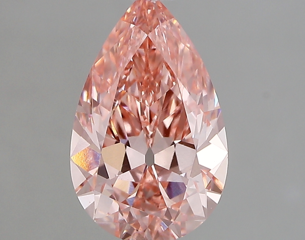 1.56ct FANCY VIVID  PINK VVS2 Pear (IGI)