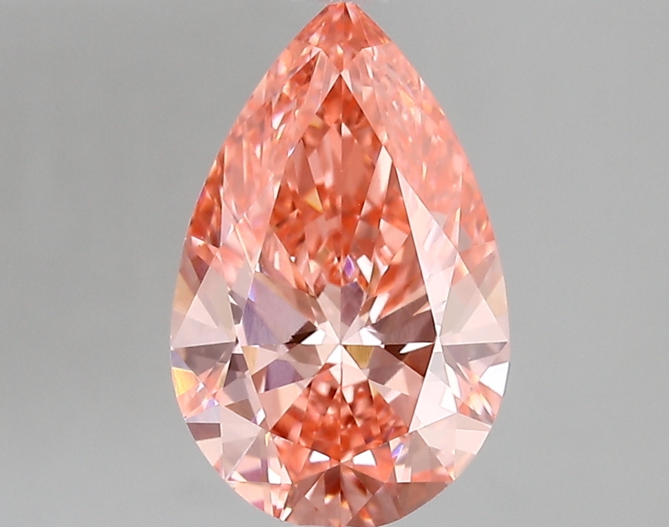 2.01ct FANCY VIVID  PINK VVS2 Pear (IGI)
