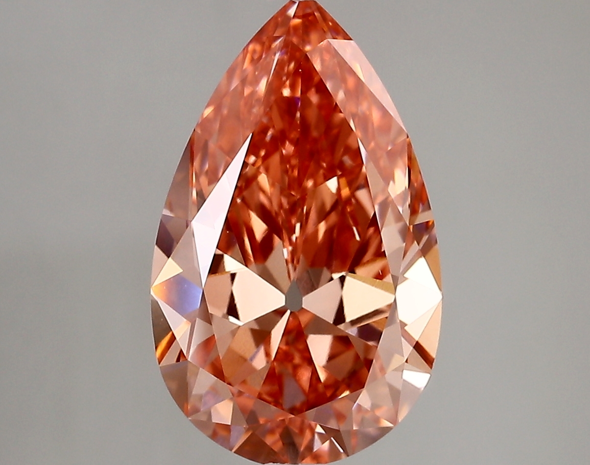 3.68ct FANCY VIVID  PINK VVS2 Pear (IGI)