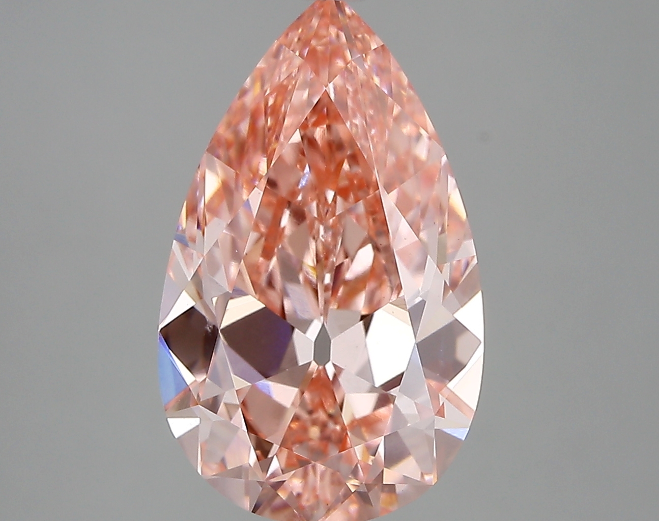 4.67ct FANCY VIVID  PINK VS1 Pear (IGI)