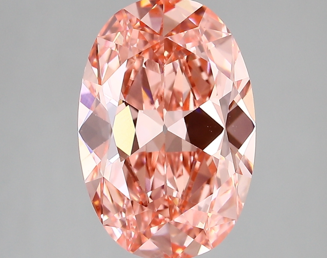 3.64ct FANCY VIVID  PINK VS1 Oval Old Miner (IGI)