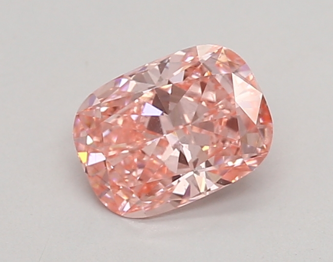0.68ct FANCY VIVID  PINK SI1 Cushion (IGI)