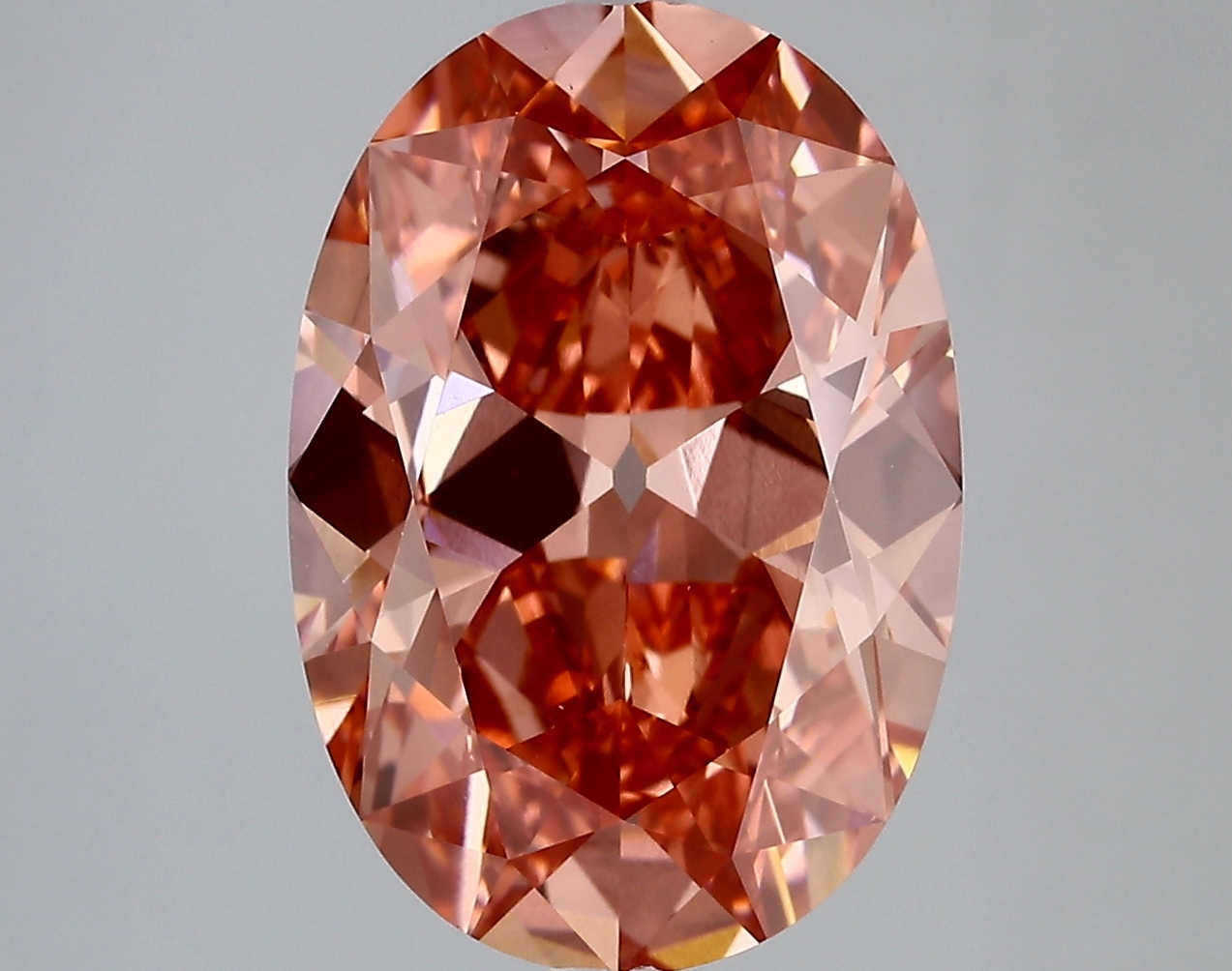 6.01ct FANCY VIVID  PINK VVS2 Oval Old Miner (IGI)