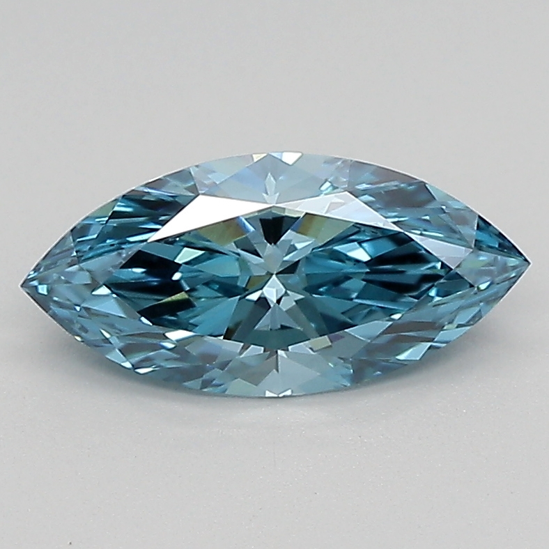 0.91ct FANCY VIVID  BLUE VS1 Marquise (IGI)