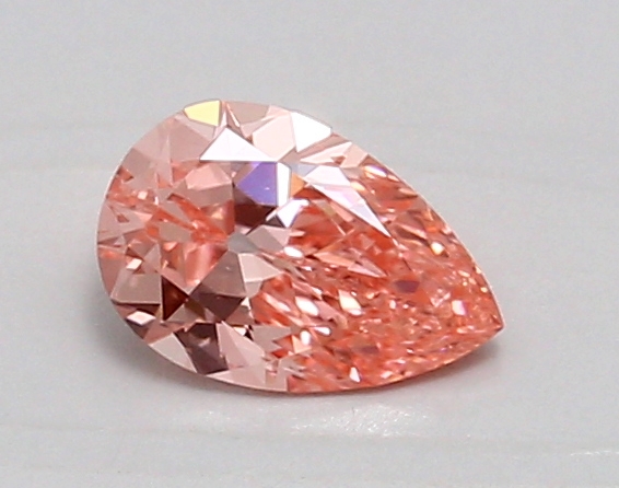 0.69ct FANCY VIVID  PINK VVS2 Pear (IGI)