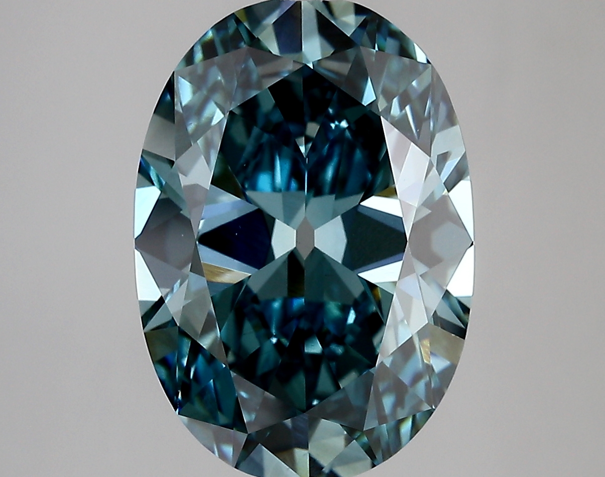 5.35ct FANCY VIVID  BLUE VS1 Oval Old Miner (IGI)