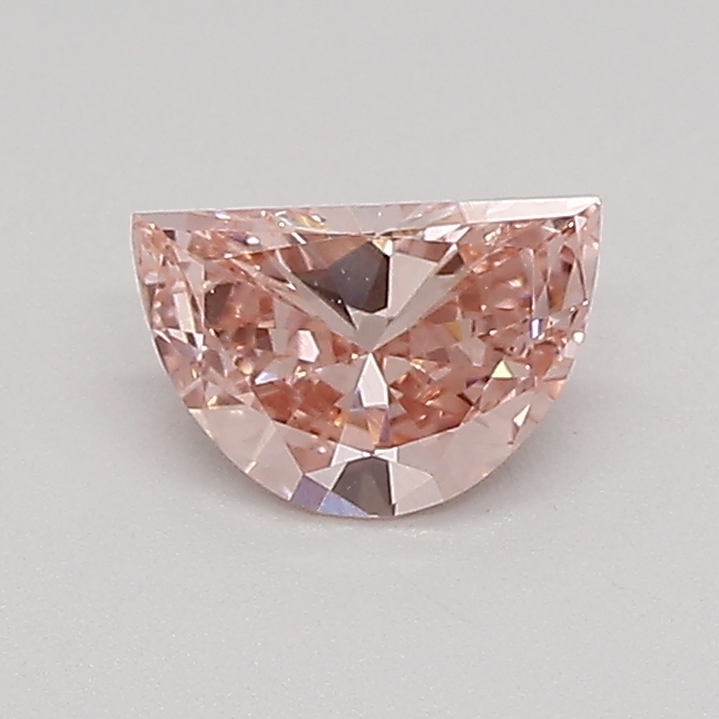 0.38ct FANCY VIVID  PINK VVS2 Half Moon (IGI)