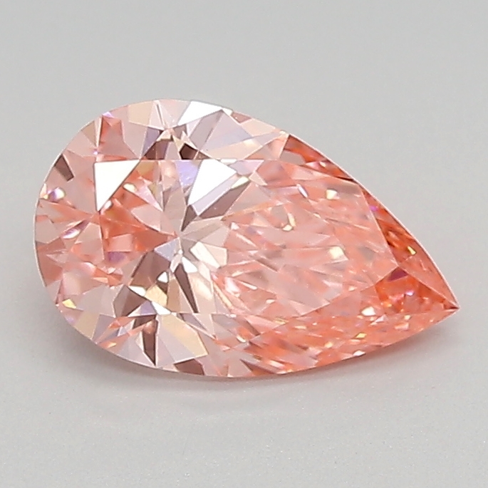 0.90ct FANCY VIVID  PINK VVS2 Pear (IGI)