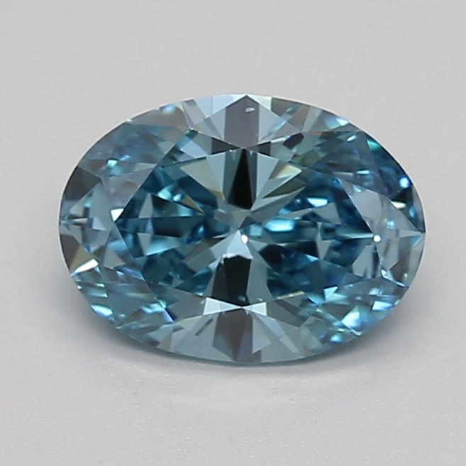 0.89ct FANCY VIVID  BLUE VS1 Oval (IGI)