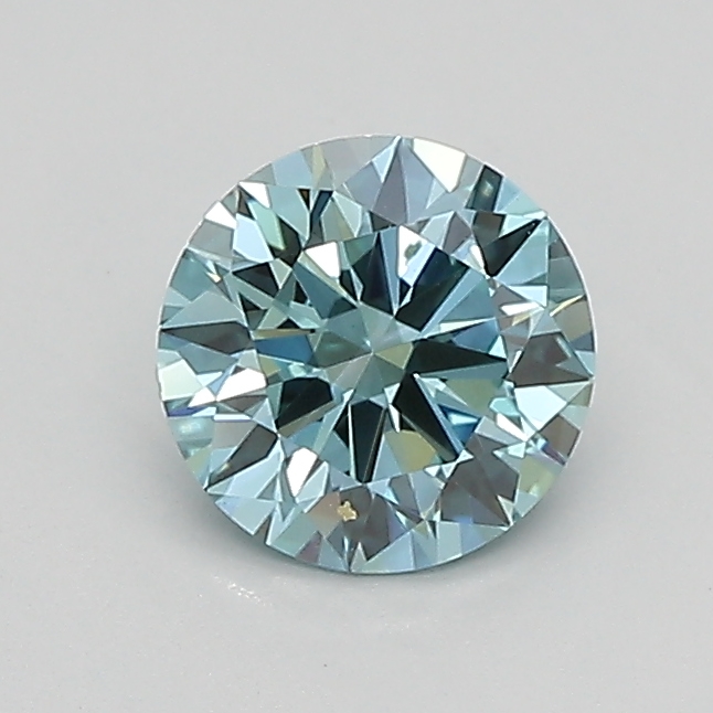 0.67ct FANCY VIVID  GREEN VVS2 Round (IGI)