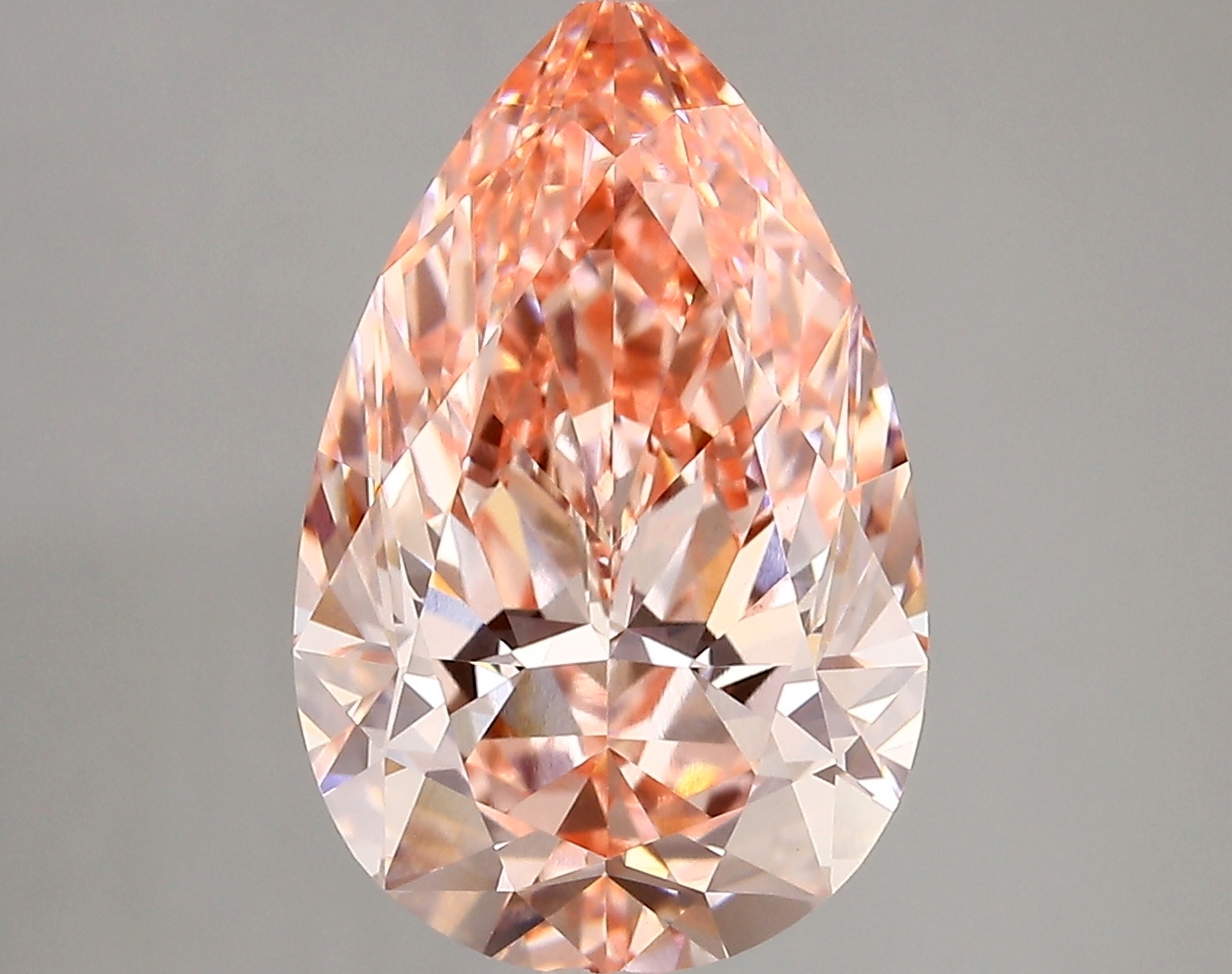 4.18ct FANCY VIVID  PINK VS1 Pear (IGI)