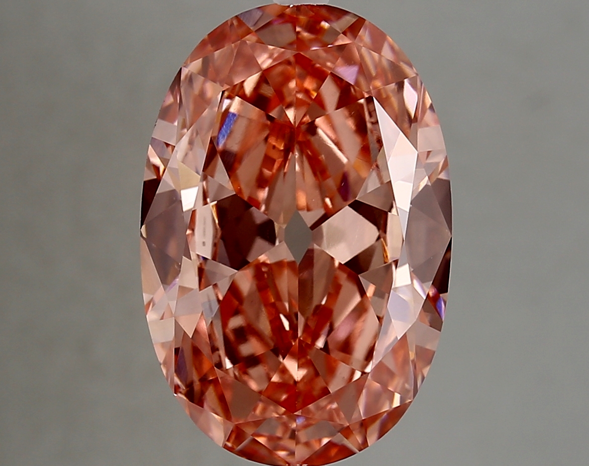 7.04ct FANCY VIVID  PINK VVS2 Oval Old Miner (IGI)