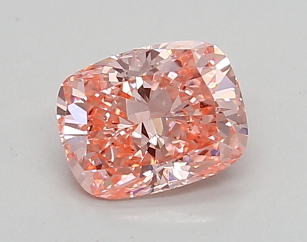0.67ct FANCY VIVID  PINK VVS2 Cushion (IGI)