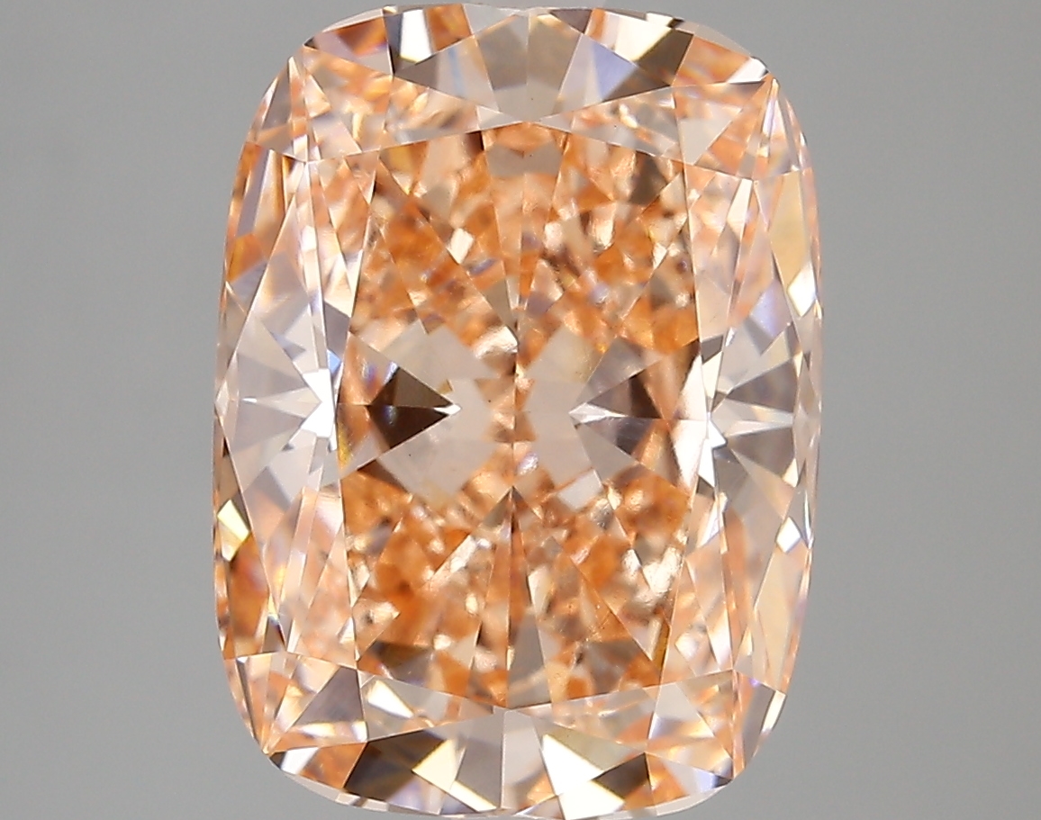 6.12ct FANCY VIVID  PINK VVS2 Cushion (IGI)