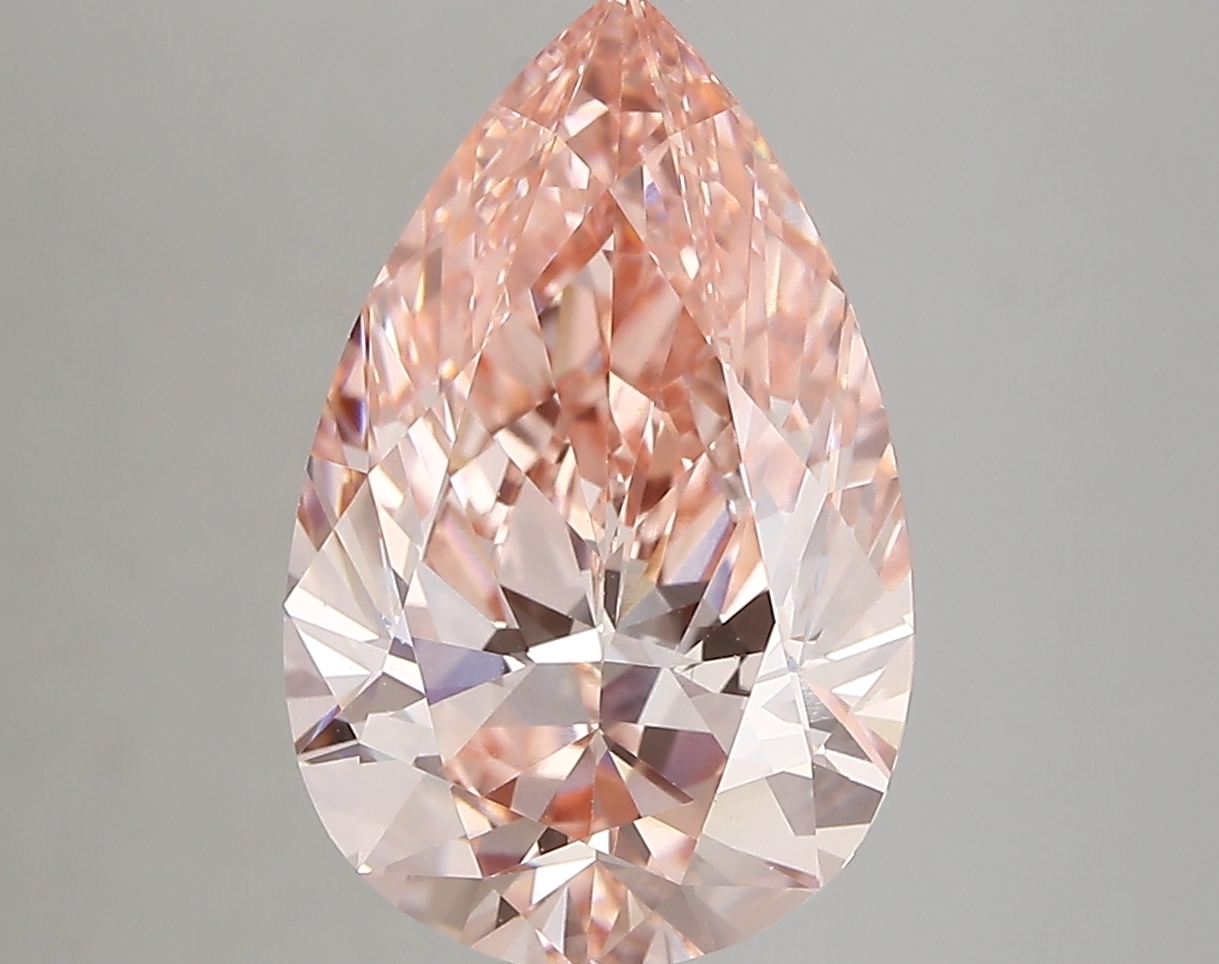 4.18ct FANCY VIVID  PINK VS1 Pear (IGI)