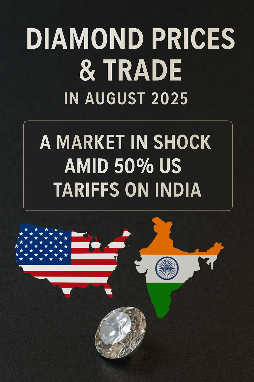 Diamond Prices & Trade in August 2025: A Market in Shock Amid 50% US Tariffs on India 💎