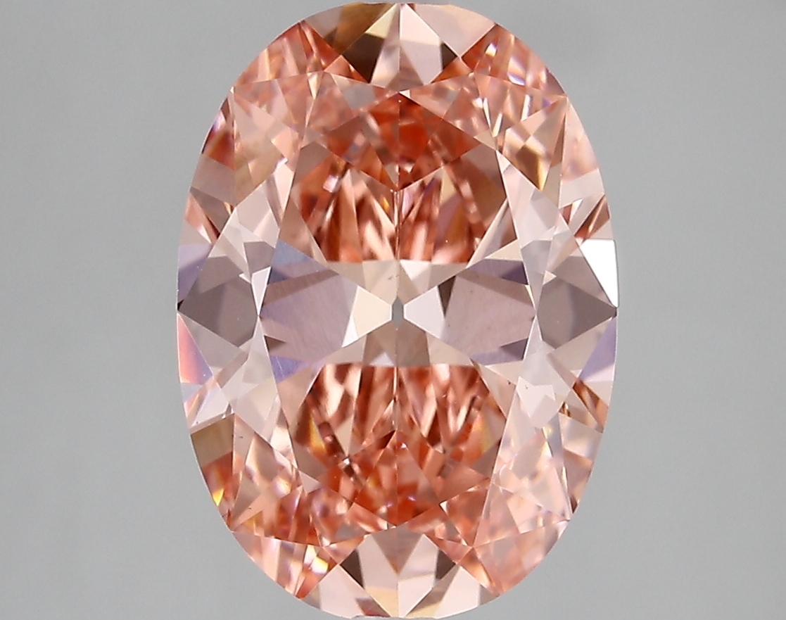 4.06ct FANCY VIVID  PINK VS1 Oval Old Miner (IGI)