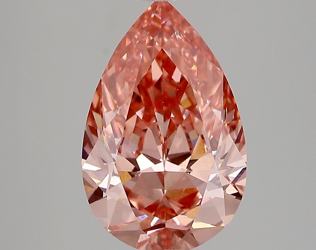 3.07ct FANCY VIVID  PINK VVS2 Pear (IGI)
