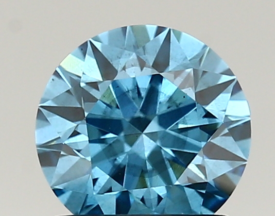 0.91ct FANCY VIVID  BLUE SI1 Round (IGI)