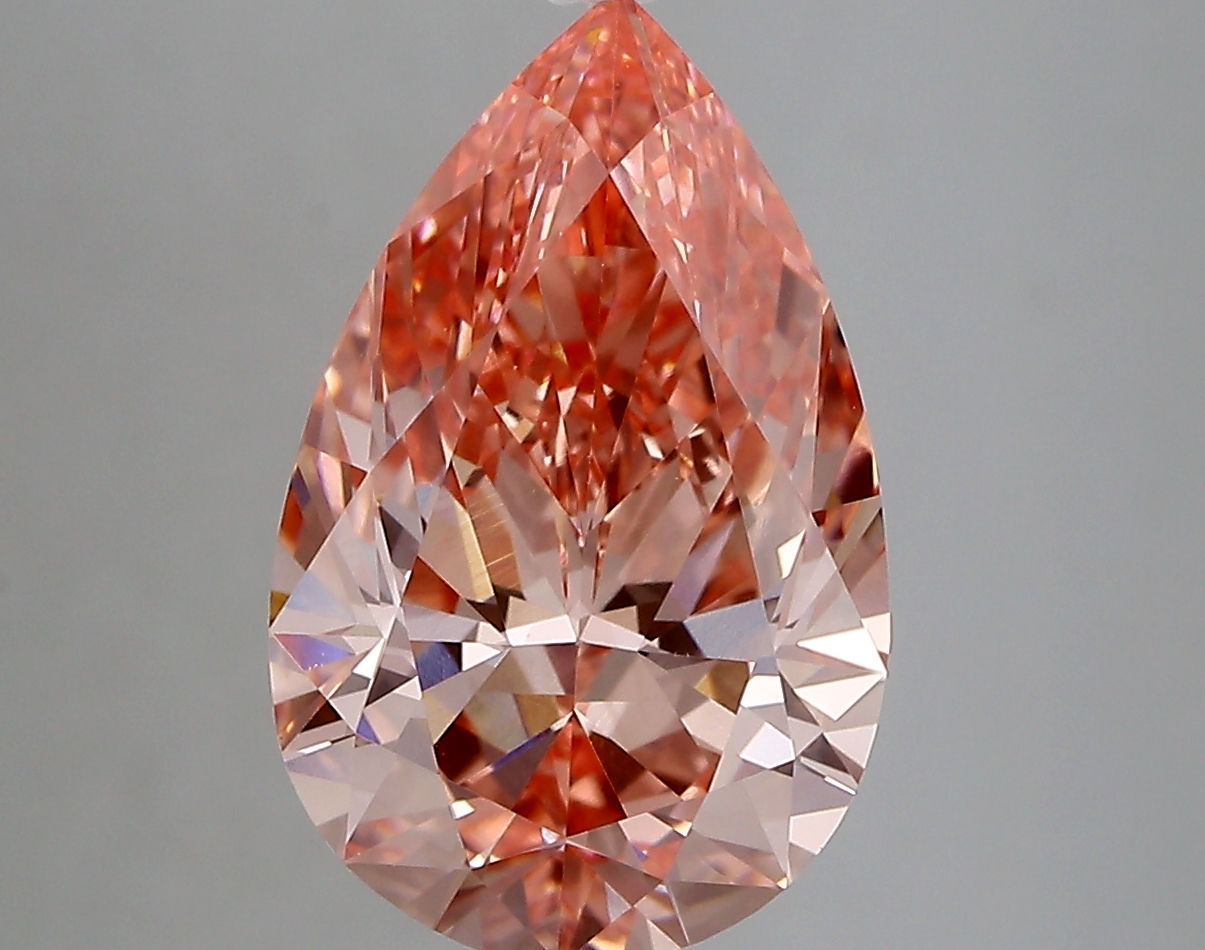 3.83ct FANCY VIVID  PINK VVS2 Pear (IGI)