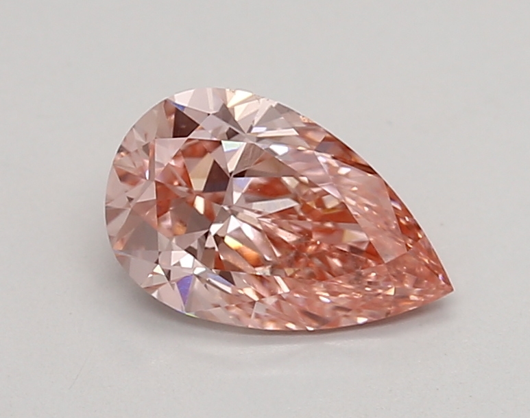 0.91ct FANCY VIVID  PINK VVS2 Pear (IGI)