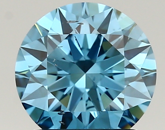 1.35ct FANCY VIVID  BLUE SI2 Round (IGI)