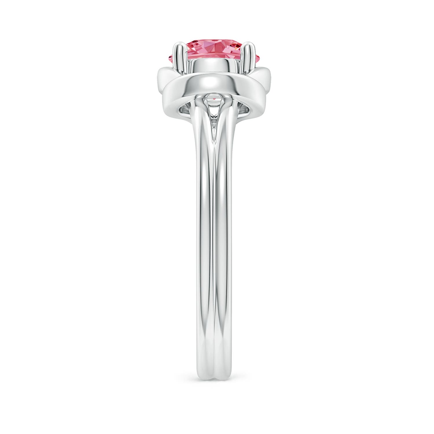 Unique Prong Round Engagement Ring