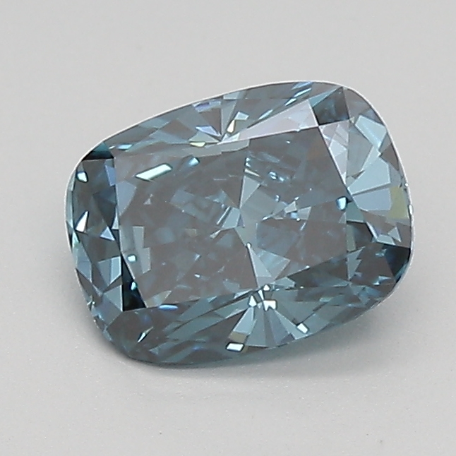 0.92ct FANCY VIVID  BLUE VS1 Cushion (IGI)
