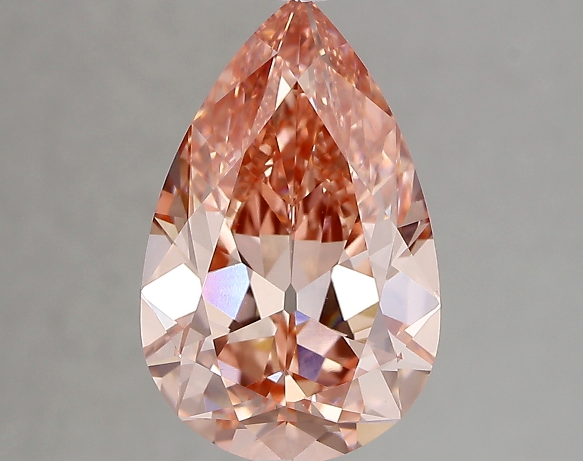 3.53ct FANCY VIVID  PINK VVS2 Pear (IGI)
