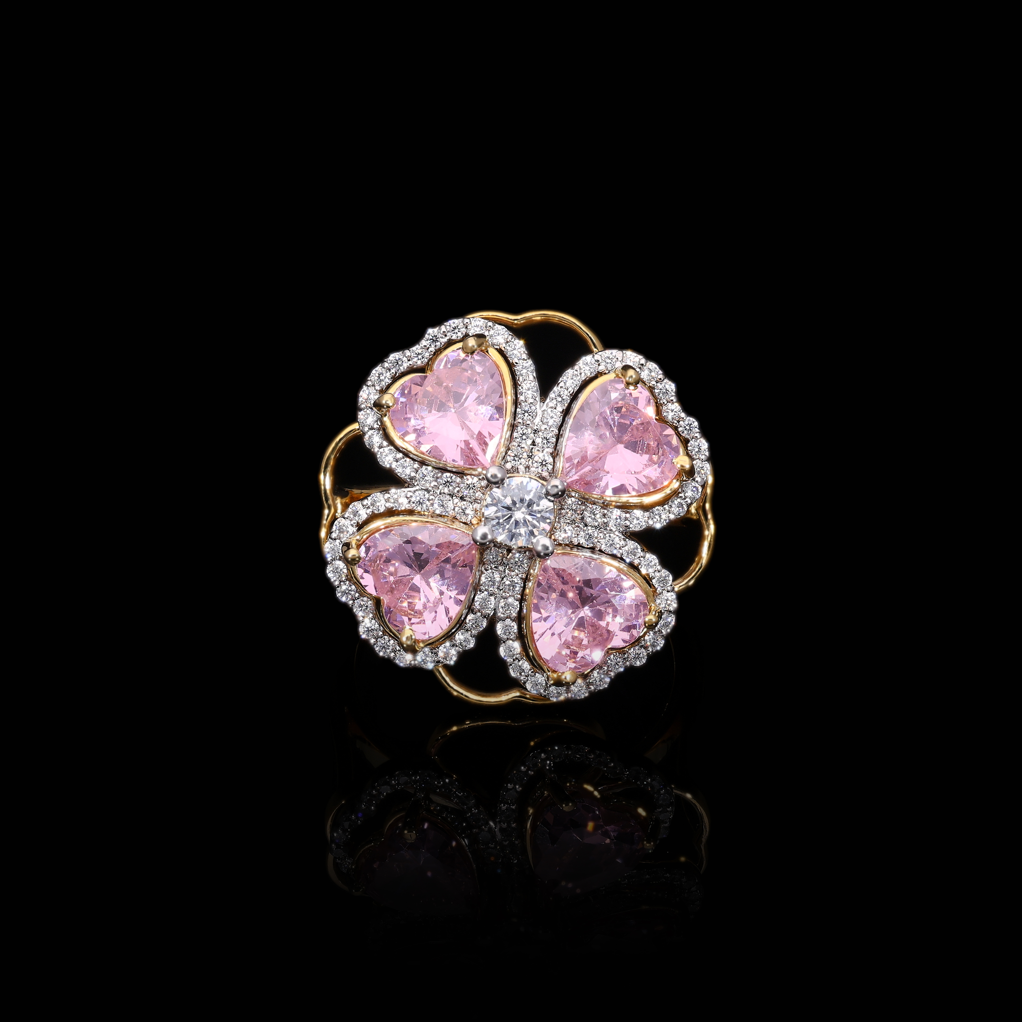 Lab Grown Diamond Revolving Heart Diamond Ring for Her