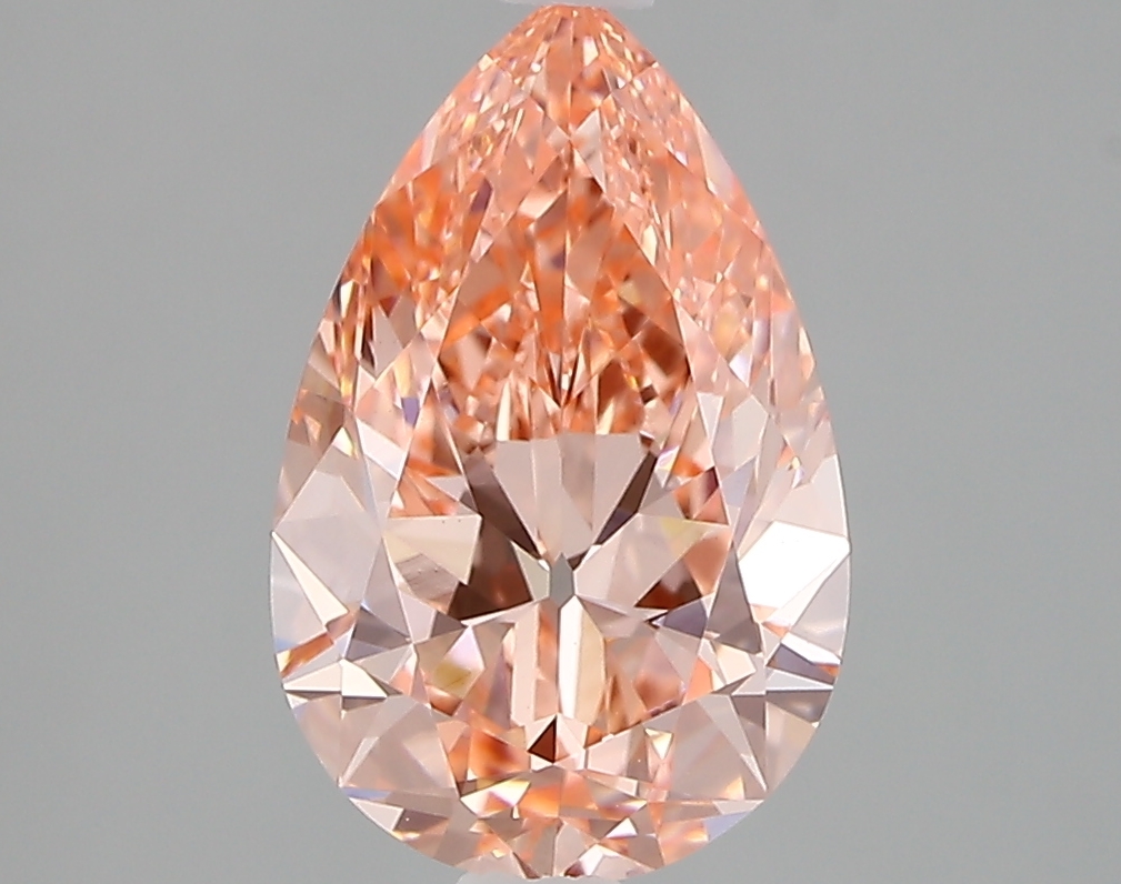2.42ct FANCY VIVID  PINK VVS2 Pear (IGI)