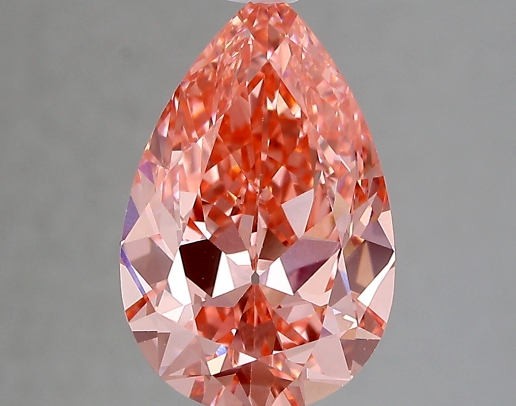 3.00ct FANCY VIVID  PINK VVS2 Pear (IGI)