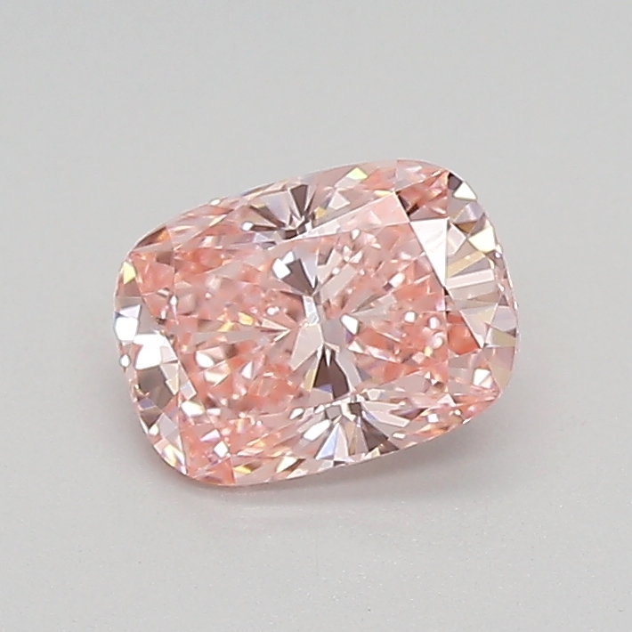 0.70ct FANCY VIVID  PINK VVS1 Cushion (IGI)