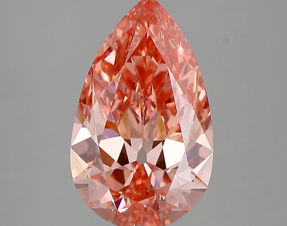 3.40ct FANCY VIVID  PINK VS1 Pear (IGI)
