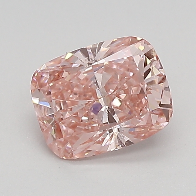 0.87ct FANCY VIVID  PINK VS1 Cushion (IGI)