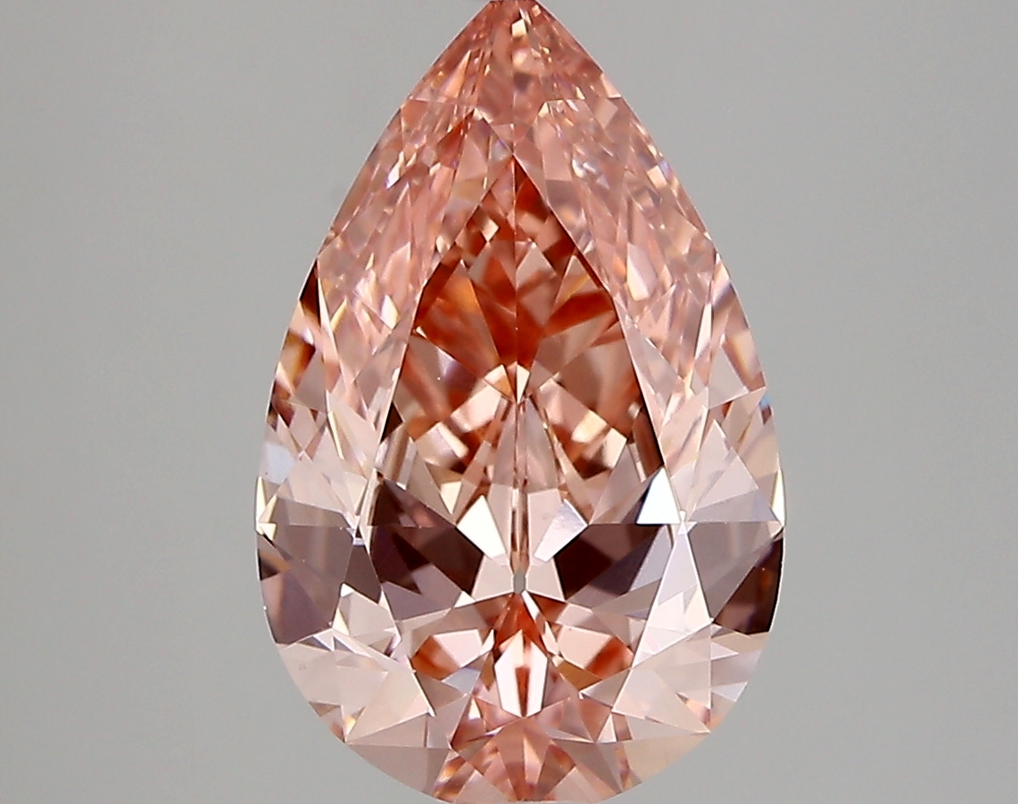 3.09ct FANCY VIVID  PINK VVS2 Pear (IGI)
