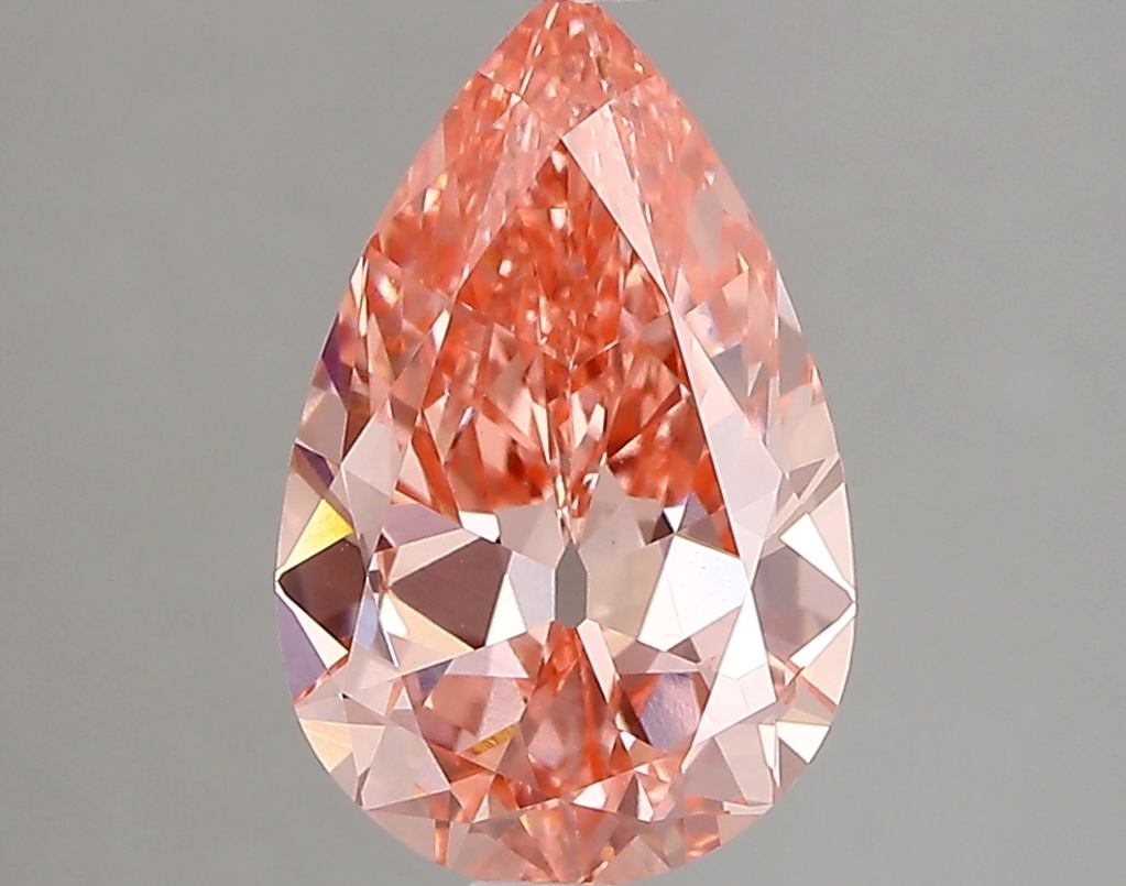 2.37ct FANCY VIVID  PINK VVS2 Pear (IGI)