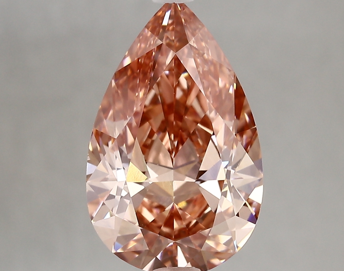 3.47ct FANCY VIVID  PINK VVS2 Pear (IGI)