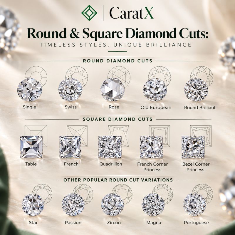 Round vs. Square Diamond Cuts: A Detailed Guide to Brilliance, Geometry, and Value