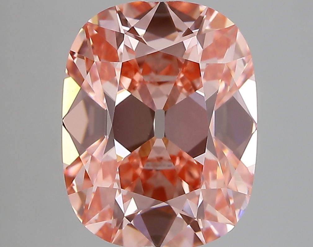 4.23ct FANCY VIVID  PINK VVS2 Cushion (IGI)