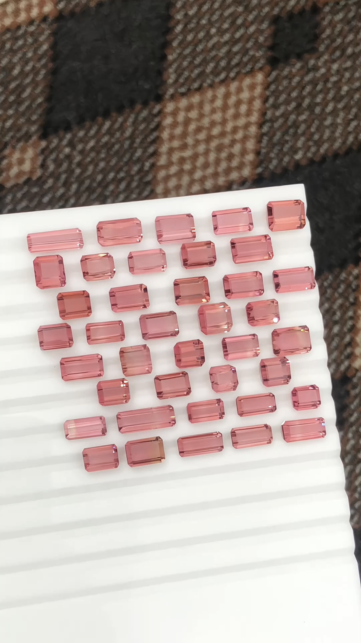 Peach pink Tourmaline lot