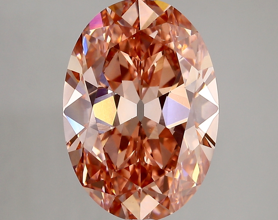 4.49ct FANCY VIVID  PINK VS1 Oval Old Miner (IGI)