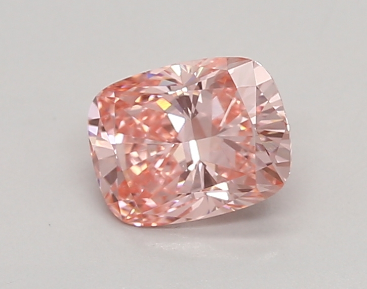 0.79ct FANCY VIVID  PINK VVS2 Cushion (IGI)