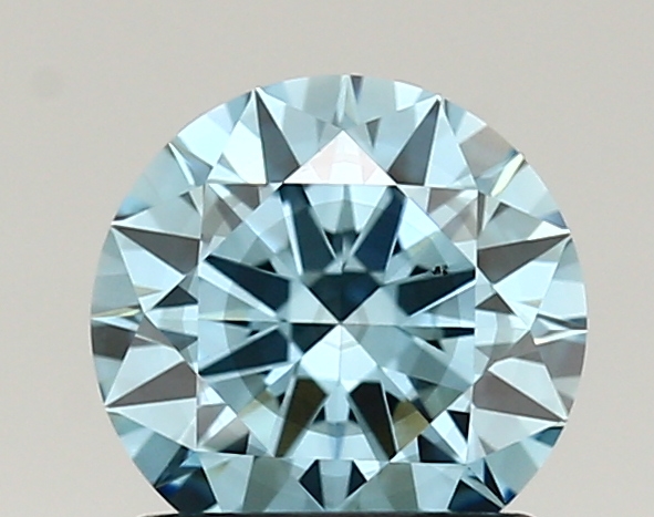 1.03ct FANCY VIVID  BLUE SI1 Round (IGI)