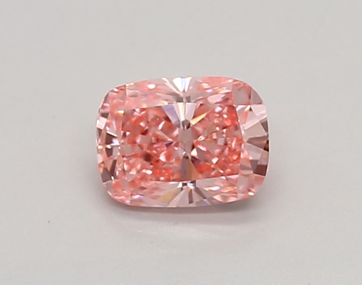 0.53ct FANCY VIVID  PINK VVS2 Cushion (IGI)