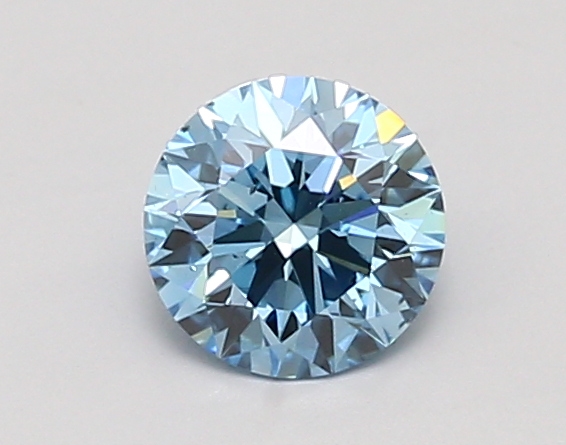 0.86ct FANCY VIVID  BLUE SI1 Round (IGI)