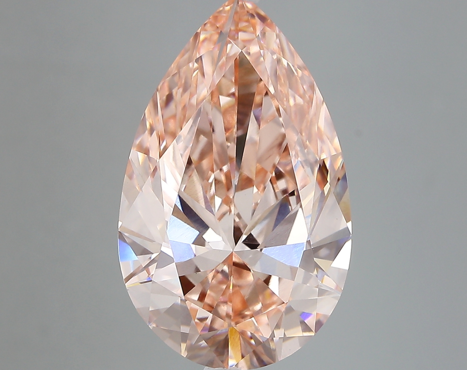 6.74ct FANCY VIVID  PINK VVS2 Pear (IGI)