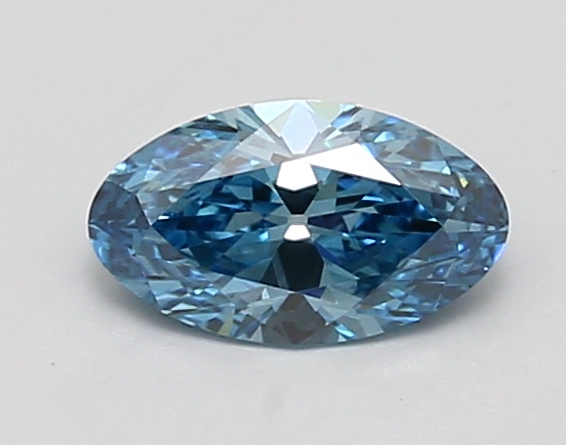 0.84ct FANCY VIVID  BLUE VS1 Moval (IGI)