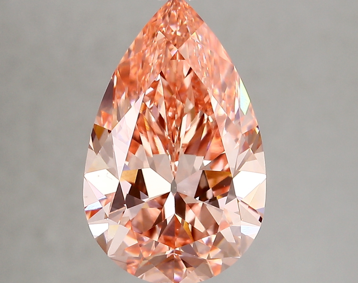 4.04ct FANCY VIVID  PINK VVS2 Pear (IGI)